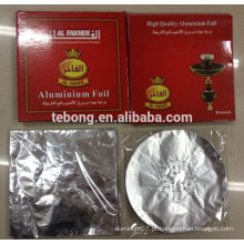 Folha de shisha redonda pré-cortada e pré-cortada saudável e conveniente / Folhas de alumínio Shisha para fumar